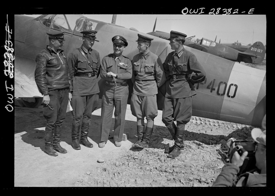 Somewhere in Iran. Major General Lewis Brereton in the cen…