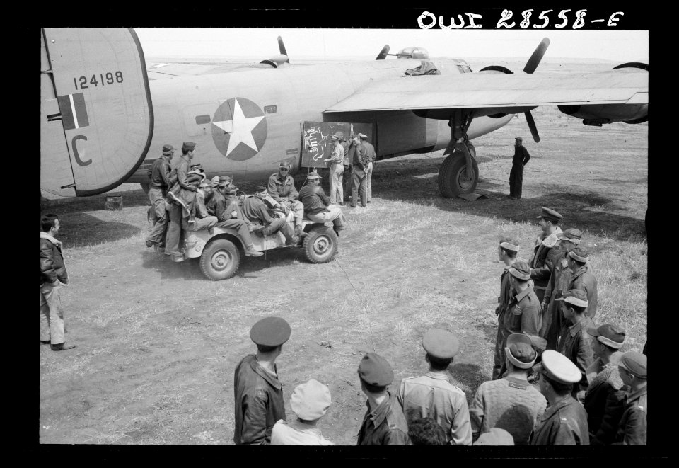 Bomber crews of the United States Army Ninth Air Force are…