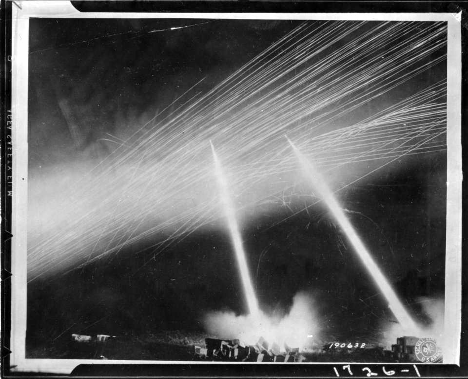 SC 190632 - Two rockets fired from rocket launchers during…