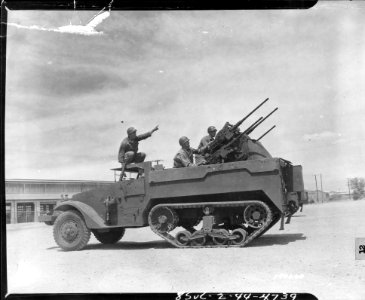 SC 190660 - Half-track men of the AAATC in Fort Bliss, Tex… photo