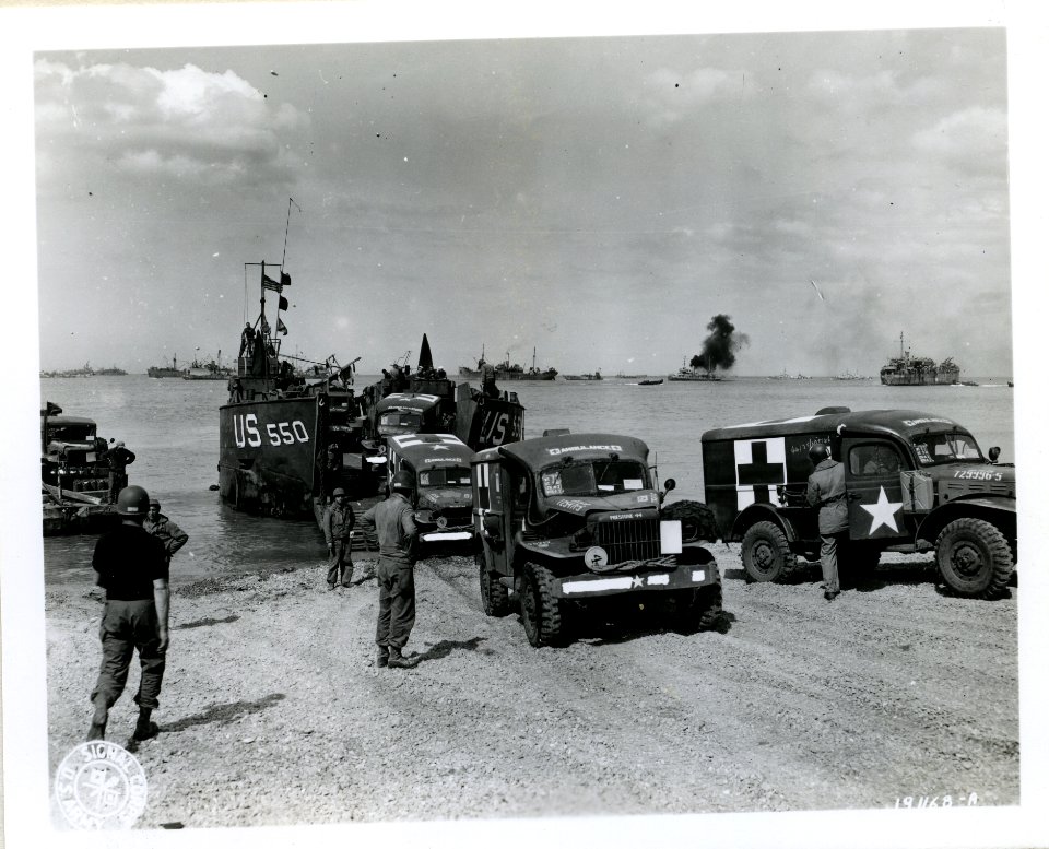 SC 191168 - This Rhino ferry unloads its cargo of Army amb…