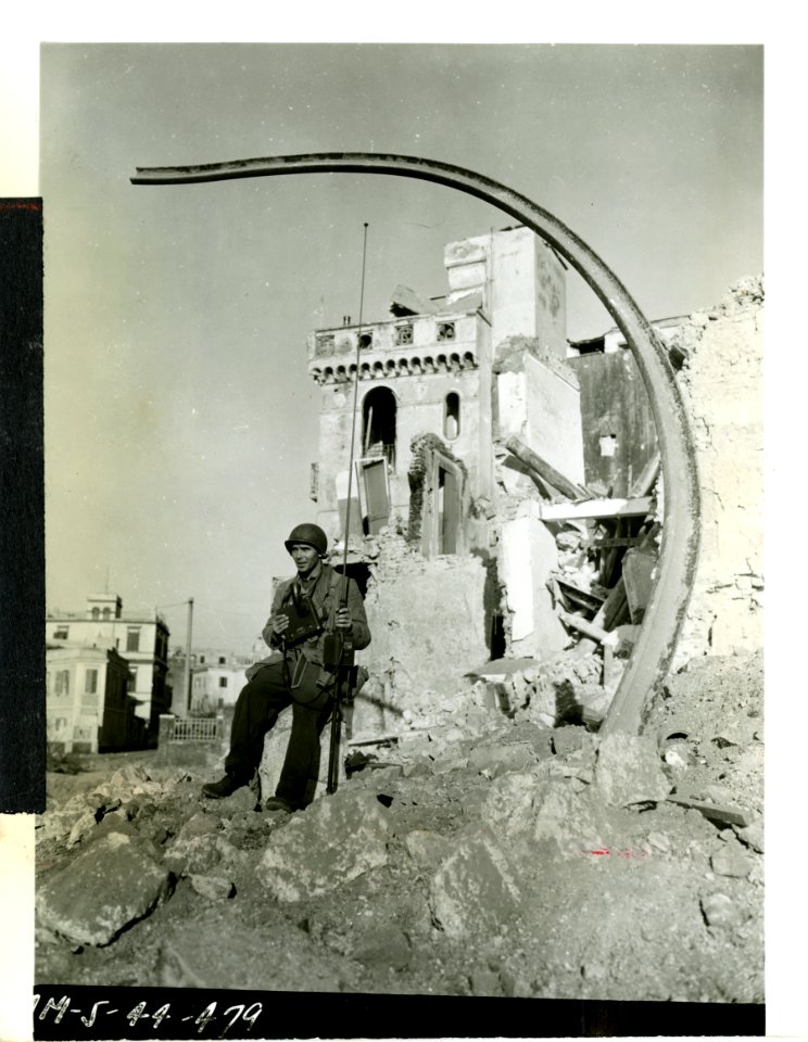 Amid the ruins of Anzio PFC Warren P. Burrell, New York Ci…