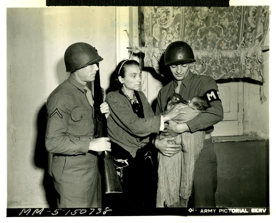 PFC Hyman Huberman, left, and PFC Sidney Berchofsky, both …