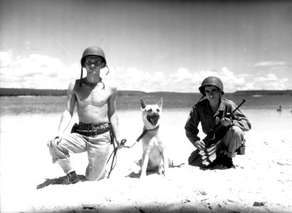 127-N-65905 - Shown here with his two Marine Trainers is T…