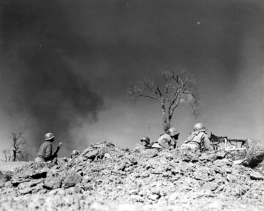 Huge cloud of smoke behind German lines shows close suppor…