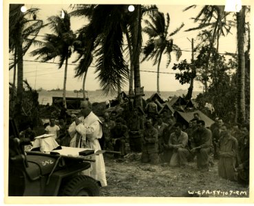 Chaplain Bridenstein conducts Mass services on Sunday, on …