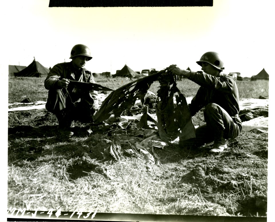 L to R: Medic Privates Joseph B. Tito, Chicago, Ill., and …