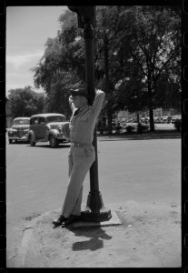Soldier from Fort Benning on a street in Columbus, Georgia…