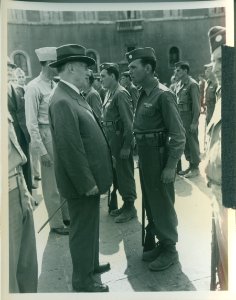 Secretary of War, Henry L. Stimson, inspects troops of 2nd…