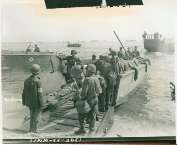 St. Tropez area, France. Wounded soldiers being evacuated …