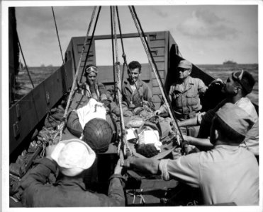 Soldiers wounded during the invasion of the Marshall islan…