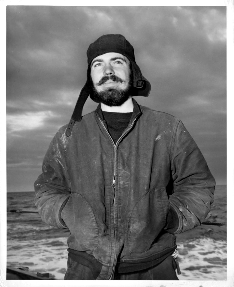 Coast Guardsman Oscar Howard, gunner's mate third class, o…