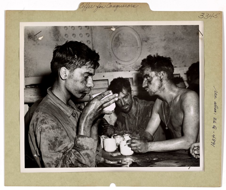 These Marines, begrimed and weary from two days and two ni…