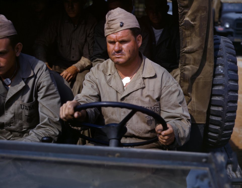 Driver of Marine truck, New River, NC. May, 1942.