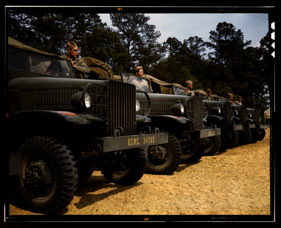 Marine motor detachment, New River, N.C. May, 1942.