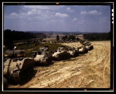 Tanks lined up at Ft. Knox, Ky., June, 1942.