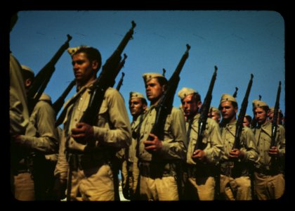 Marines finishing training at Parris Island, S.C. May, 194…