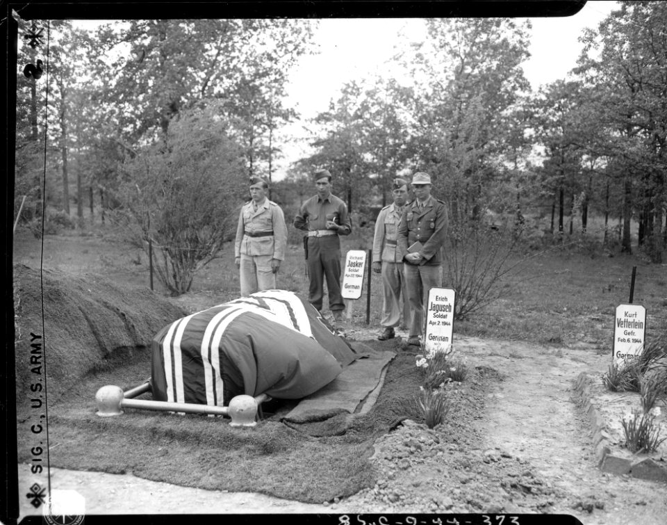 Funeral of Richard Jasker, German prisoner of war, who die…