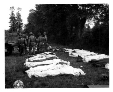 SC 190601 - Dead American soldiers being unloaded and line…