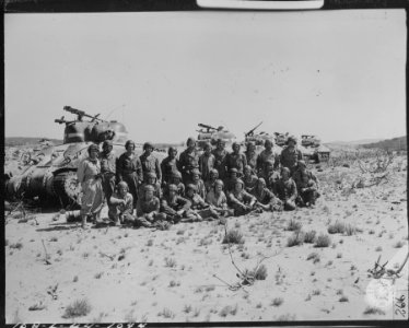 1st Platoon, Co. A, 710th Tank Bn., Camp Cooke, Calif. Gro…