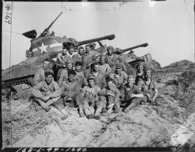 1st Platoon, Co. A, 710th Tank Bn., Camp Cooke, Calif. Gro…