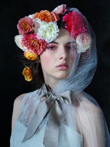 Veil beautiful young