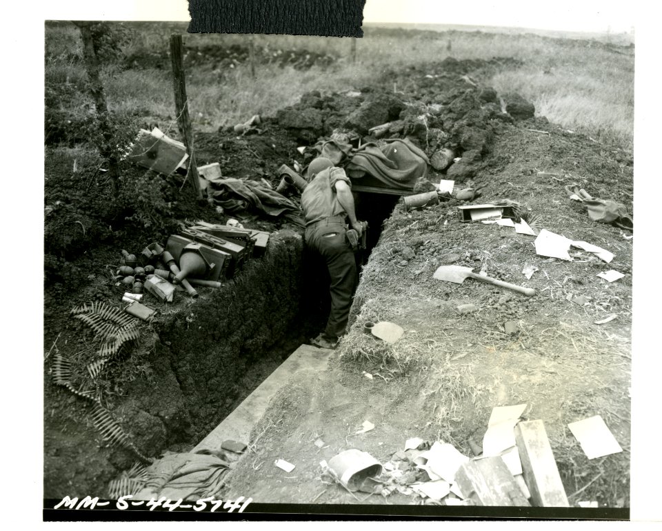 Reminiscent of World War I, this German trench and dug-out…