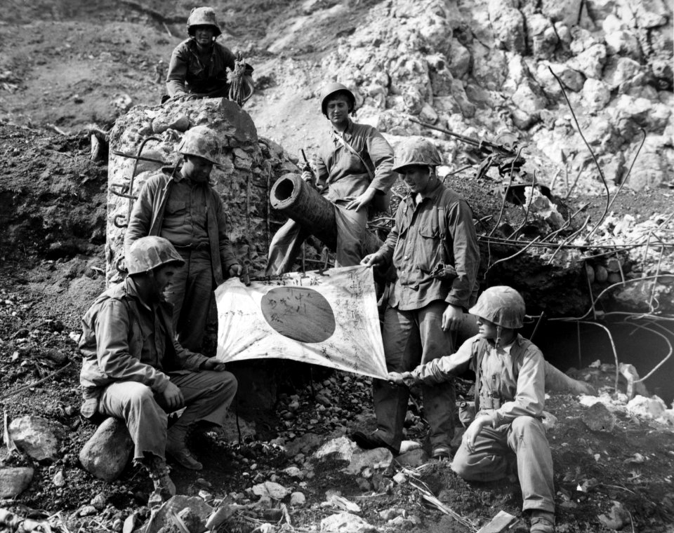Marines, (L to R), PFC J.L. Hudson, J.R., Pvt. K.L. Lofter…