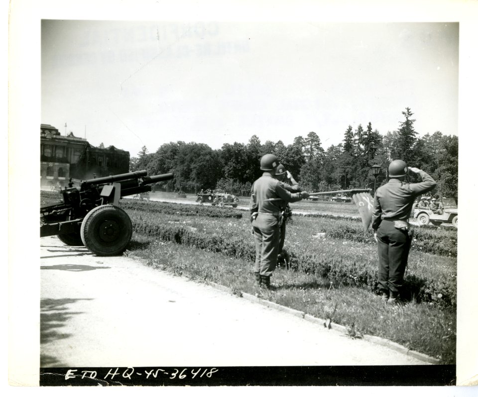 3rd Infantry Division on parade, Austria, 1945