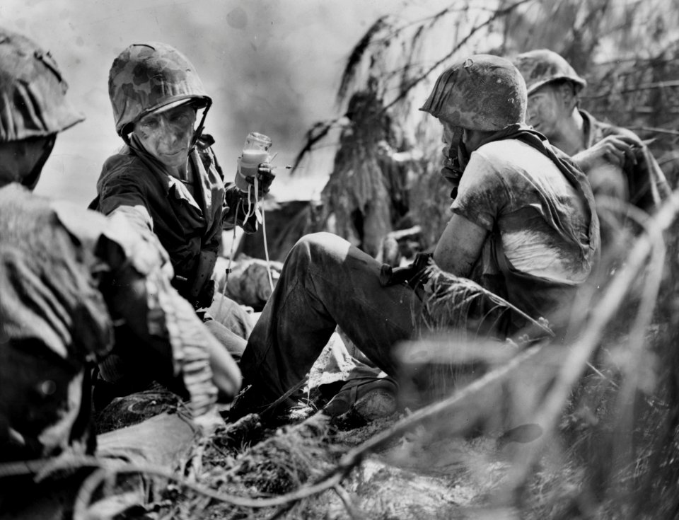 Navy Corpsman Bartolocci, attached to a Marine unit on Sai…