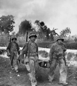 These Marines, veterans of the bloodier-than-Tarawa fighti…