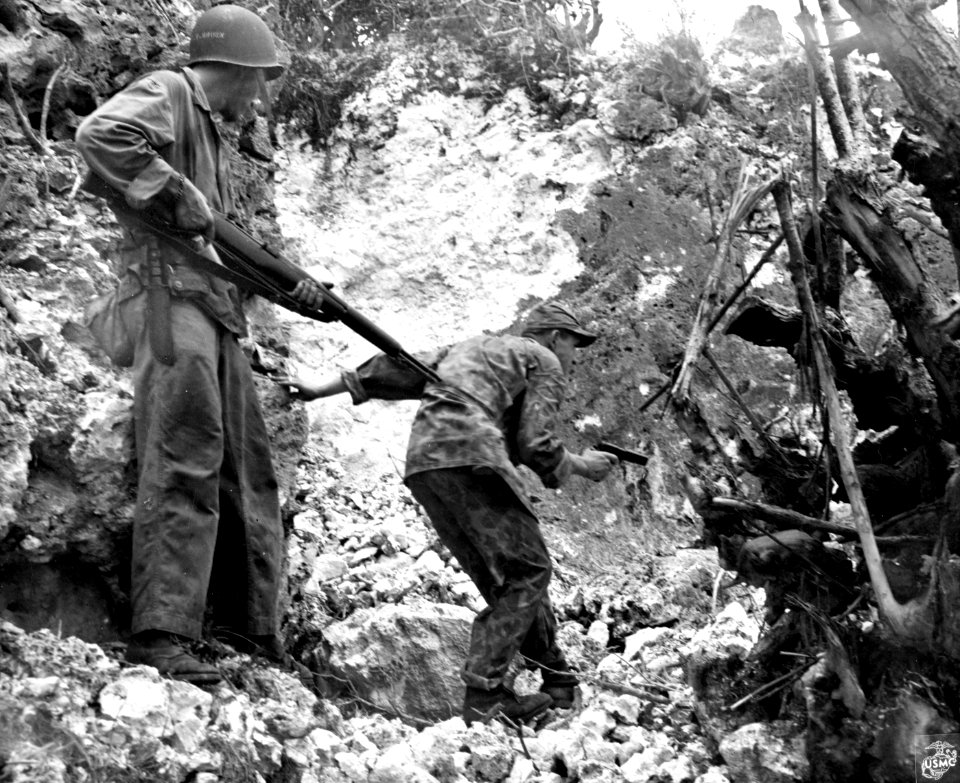 HIDE AND SEEK - Their weapons at the ready, these Marines …