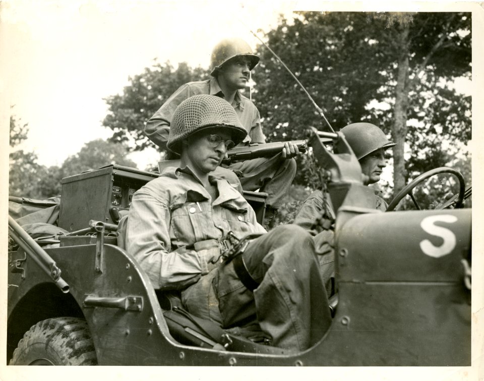 Preparing a message to be radioed back to the battalion co…