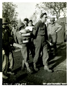 American soldiers receive Christmas mail in Italy, Novembe…