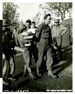 American soldiers receive Christmas mail in Italy, Novembe… photo