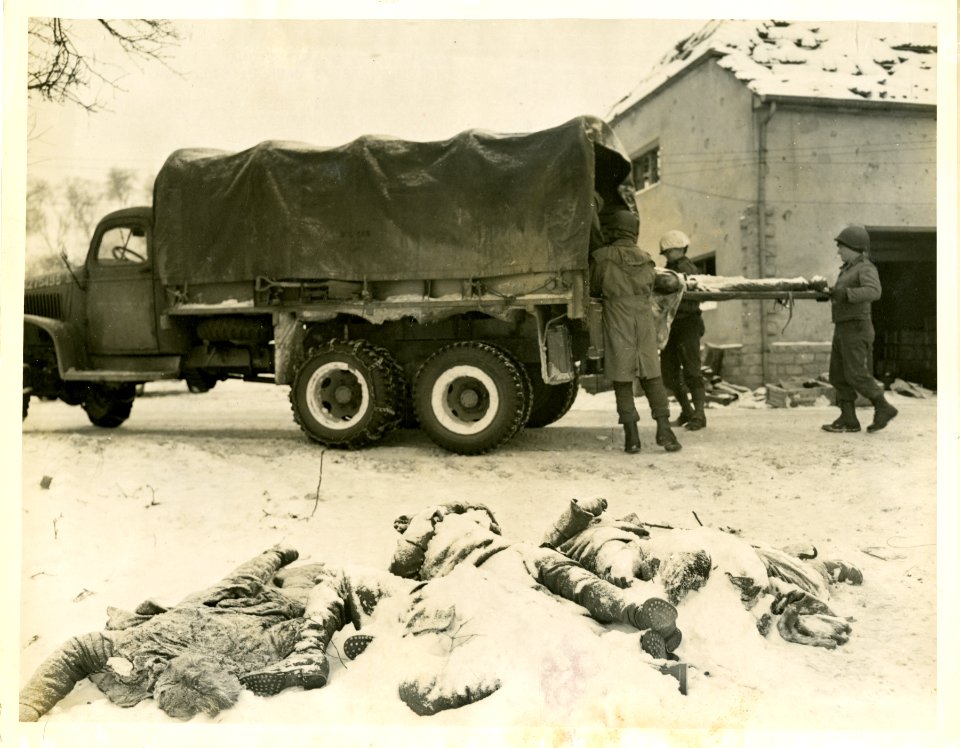 German dead are removed from Nennig, Germany by men of E/.…