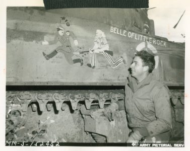 Even at the battle front American humor brings a laugh. Lt…