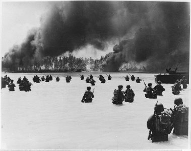 SC 183574 - 165th Infantry assault wave attacking Butarita…