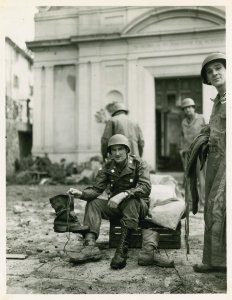 PFC. Leonard Starfield, Warren, Ar., of the 363rd Infantry…