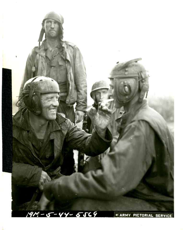 These American tankmen have just completed a hazardous tri…