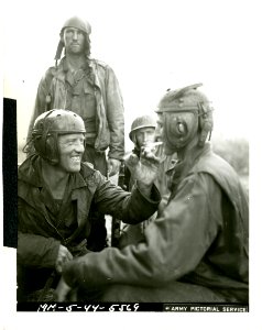 These American tankmen have just completed a hazardous tri…