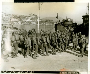 3rd Infantry Division troops board LCIs prior to Operation…