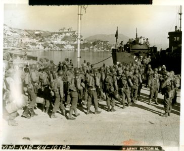 3rd Infantry Division troops board LCIs prior to Operation… photo