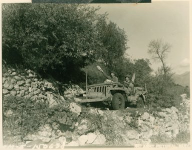 3rd ID GIs delivering Christmas gifts in Italy, 1943 photo