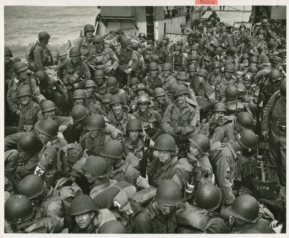 June 12, 1944. What They Been Waiting For - Many smiling, …