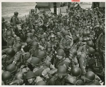 June 12, 1944. What They Been Waiting For - Many smiling, … photo