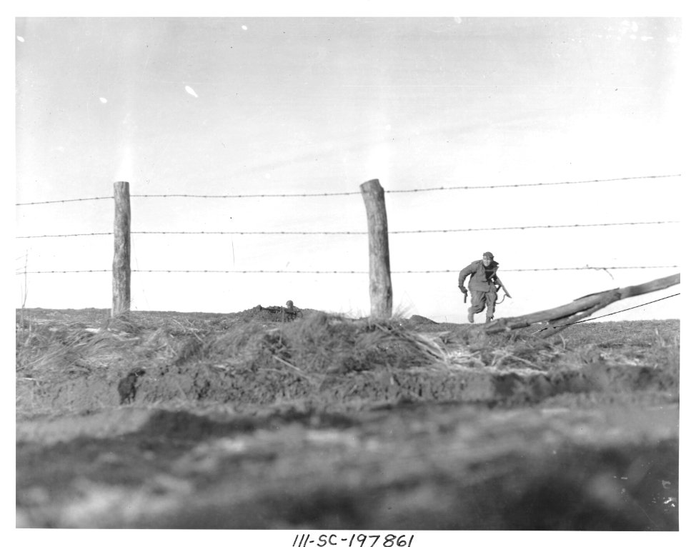 SC 197861 - Infantryman goes out on a one-man sortie, cove…