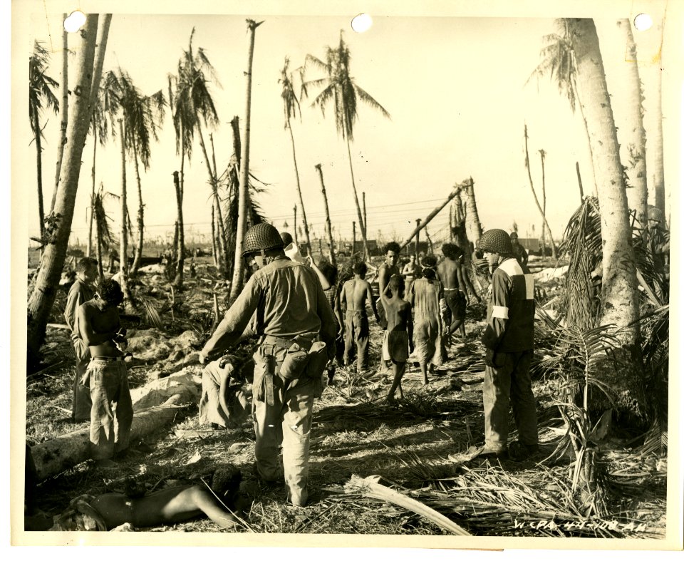 7th Infantry division soldiers directing local population …