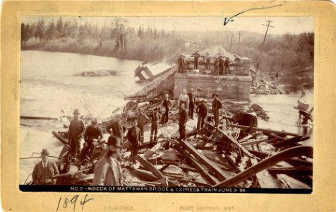 Wreck of Mattawan Bridge and Express Train