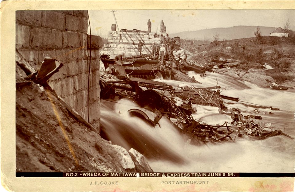 Wreck of Mattawan Bridge and Express Train
